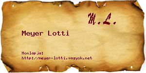 Meyer Lotti névjegykártya